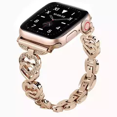 Pulseira Coração de Diamante para Apple Watch, iWatch Series SE, 7, 6, 3, 5, Ultra 2, 8, 9, 40mm, 44mm, 38mm, 45 milímetros, 41 milímetros, 49 milímetros, 42 milímetros - Wolf Magazine