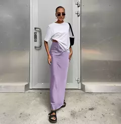 Mulheres cetim saia trompete preta, cintura alta, fina, longa, monocromática, elegante, escritório, feminina, moda, primavera, verão
