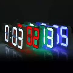 LED Digital Wall Decoração Relógio, 3D Glow Night Mode, Relógio Eletrônico Ajustável, Sala Estética, Decoração do Quarto - Wolf Magazine