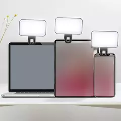 Bolso LED Selfie Light para iPhone, Samsung, IPad, telefone móvel, Laptop Clip, Flash, Fill Video, Foto, Anel Luz, Fotografia Lâmpada