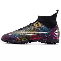 Botas longas de futebol para homens, grama infantil, TF, FG Training Soccer Shoes, tênis esportivos profissionais, tênis de futebol ao ar livre - loja online