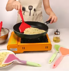 Imagem do Utensílios De Cozinha De Silicone Espátula Espátula Carne Ovo Raspador De Cozinha Pizza Larga Cozinhar Ferramentas Pá Espátula Antiaderente