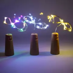 Bar LED Garrafa De Vinho Cortiça Luzes De Corda, Decoração De Natal Lâmpada, Fada, Feriado, Fio De Cobre, 2m - loja online
