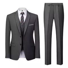Conjunto de terno casual masculino de negócios, jaqueta masculina, blazers, calças, calças, colete, colete, moda, 2023 na internet