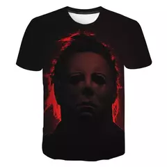 Imagem do Homens e mulheres Michael Myers 3D Print Horror Movie T-shirts, camiseta de streetwear extragrande, Harajuku Tees, tops infantis, roupas de Halloween