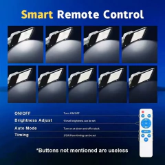 Alumínio 8000mah de alta potência luz solar ao ar livre luz rua solar à prova dwaterproof água luz rua para garagem jardim terraço lâmpada parede - loja online