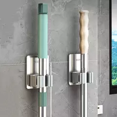 Ganchos Multiuso Gancho Adesivo de Parede Pendurado Mop Rack Vassoura Gancho de Vassoura de Cozinha Organização da Casa de Banho Acessórios Organizador de Casa - comprar online