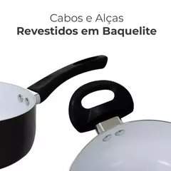 Jogo de Panelas Antiaderente Revestimento Cerâmica 6 Peças Santiago Preto - Lehaví A1004.C01 na internet