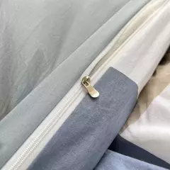Conjunto de roupa de cama de algodão lavado, listrado, grade, lençol minimalista, consolador, capa de edredão rainha, duplo para meninos e meninas na internet
