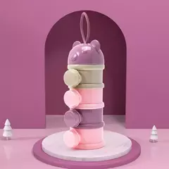 Imagem do Recipiente de Alimento Portátil para Leite em Pó, Dispensador de papelão, Resistente a Derramamento, Adequado para 1 a 6 Anos Ol, 3 4 Tier Storage