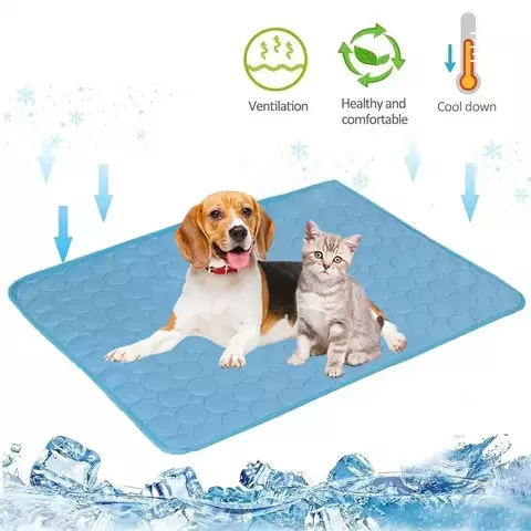 Esteira refrescante para cães pequenos e grandes, cama durável para animais, cobertor de gelo de verão, acessórios para cães e gatos, extra grande