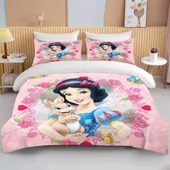 Imagem do Disney Princess Impresso Bedding Set para Adulto, Microfibra Bed Cover, Quarto Duvet, Anime Cartoon Fronha, 10 Tamanhos