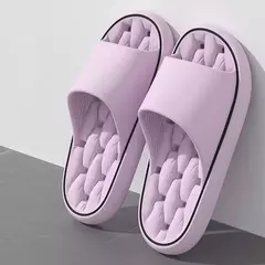 Imagem do Plataforma grossa banheiro casa chinelos moda feminina sola macia eva slides interiores mulher sandálias 2024 verão antiderrapante flip flops