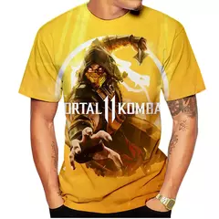 Mortal Kombat 11 T-shirts impressas em 3D para homens e mulheres, roupas de rua grandes, Harajuku Tees, tops, roupas infantis, jogos de luta - loja online