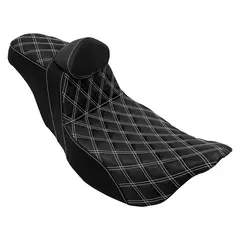 Assento duplo para motocicleta com almofadas para encosto de motorista, assento dianteiro e traseiro para passageiro, para harley touring street glide cvo 09-23 na internet