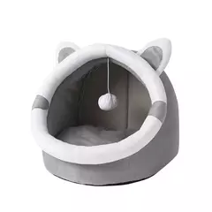 Casa de ninho de gato para gatos, cama de gato, canil, quatro estações, universal, semi-fechado, bonito e confortável, ninho de gato, caverna de gatinhos - comprar online