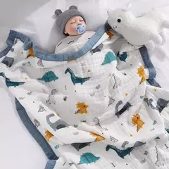 Cobertor de algodão para recém-nascidos, 6 camadas, swaddle de alta densidade, cobertor respirável, cobertor infantil