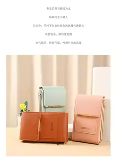 Buylor-Bolsa de couro feminina, tela sensível ao toque, bolsa para celular, bolsa de ombro pequena, macia, feminina, barata, transversal - loja online