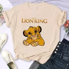 T-shirt do Rei Leão Disney para mulheres, top Kawaii engraçado, camiseta Harajuku, roupas femininas, Hakuna Matata, anos 90 na internet