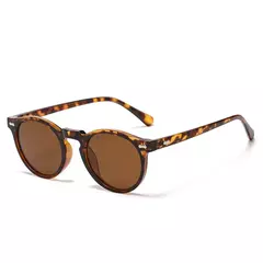 Óculos de sol retrô redondo para homens e mulheres, pequenos óculos polarizados masculinos e femininos, tons vintage literários, óculos para dirigir na moda - comprar online