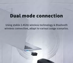 Dual Mode Mouse de Computador Sem Fio, 1600 DPI, Recarregável, Ergonômico, Bluetooth, Laptop, Notebook, iPad, Tablet, Mac, Chromebook - loja online