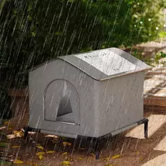 Casa para cães e gatos vadios, à prova d'água, ao ar livre, inverno, quente, para animais de estimação, camas de dormir, dobrável, lavável, para cães pequenos, suprimentos para cachorros