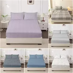 Capa de cama para quarto, 3 peças, conjunto de lençóis estampados (um lençol e duas fronhas) Una Sábana Y Dos Fundas De Almohada - Wolf Magazine