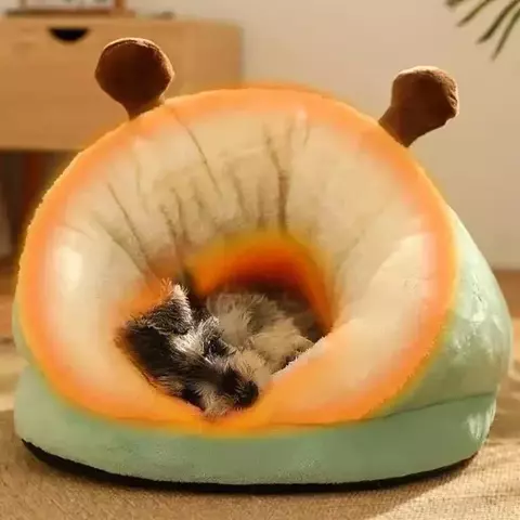 Quente pequeno cão canil cama respirável casa do cão bonito chinelos em forma de cama do cão gato saco de dormir dobrável lavável casa para animais de estimação