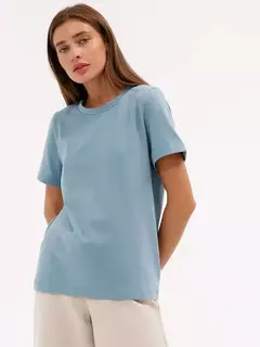 Bornladies-Camiseta solta de manga curta feminina, tops sólidos básicos, camisas de assentamento elegantes, 100% algodão, 230g/?, verão - comprar online