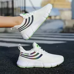 Homens tênis casuais verão respirável sapatos esportivos leve malha ao ar livre tênis de corrida atlético jogging tenis sapatos caminhada - loja online