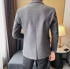 Imagem do Blazers masculinos de peito único, ternos cinza, casacos grandes, tamanho grande, moda de alta qualidade, novo em 2020