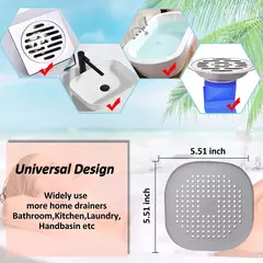 Silicone Shower Drain Plug, Hair Catcher, Stopper, Filtro de água para pia de cozinha, Banheiro Floor Bathtub, Home Acessórios na internet