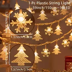 Snowman LED Garland String Light, Feliz Natal Decorações para Casa, Xmas Tree Ornament, Presentes de Ano Novo, 2024 na internet