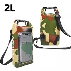 Saco seco impermeável para trekking, deriva, rafting, surf, caiaque, sacos de esportes ao ar livre, equipamento de acampamento, tela sensível ao toque, XA394Q, 2L - loja online