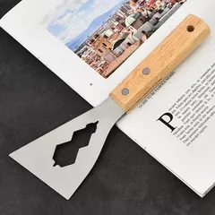 1 pçs estilo japonês raspador de poeira faca de massa ferramenta de revestimento de parede decoração pá multifuncional faca de massa com alça de madeira - comprar online