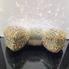 Mais novo strass verde/preto bolsa de embreagem arco luxo diamante feminino vermelho noite embraiagens sacos casamento nupcial saco pedras bolsas - loja online