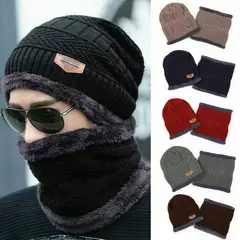 Chapéu coral de veludo masculino e feminino, boné de malha, protetor de pescoço, cachecol, cachecol, exterior, equitação, quente, espessamento mais, inverno na internet