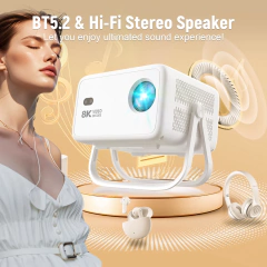 Velec 2025 novo projetor 8k decodificação de vídeo 650 ansi 1080 foco automático android 14 inteligente portátil projetor de filmes ao ar livre home theater - loja online