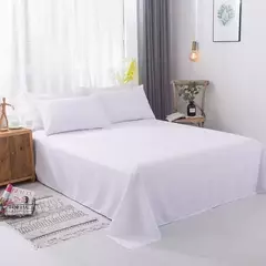 Lençóis de solteiro e casal, lençóis de algodão lavável, lençóis de hotel branco puro, fronhas não incluídas, One Piece, uso doméstico, B & B - loja online