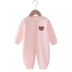 Macacão de urso monocromático para bebê recém-nascido, roupa de uma peça para meninos e meninas, macacão de algodão infantil, outono e primavera, 0-18m, 2020 - Wolf Magazine