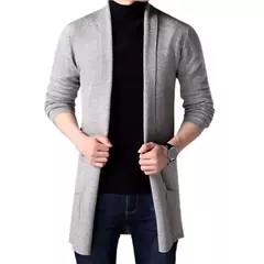 Cardigan de tricô masculino, suéter útil, casaco todo, outono e inverno - comprar online