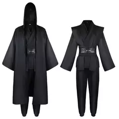 Afult masculino de alta qualidade obi-wan kenobi cos traje estrela poliéster macio guerras halloween jedi role play traje feminino aparrel - Wolf Magazine