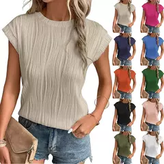 Blusas vintage de grandes dimensões para mulheres, monocromáticas, casuais e soltas, camisas elegantes para jovens, tops femininos, moda, verão, 2024 - loja online