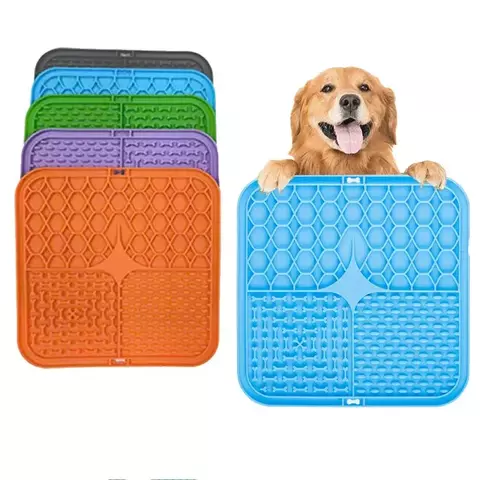 Silicone Slow Food Pad para Pet, lambendo almofada, suprimentos de alimentação para cachorros, Choke Proof, tigela de cachorro, gato, 1pc