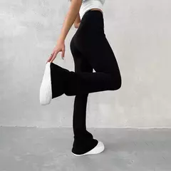 BUILDINGB-Calça Elástica Feminina, Cintura Alta, Envolvendo Quadril, Monocromática, Casual, Diário, Versátil, Outono - Wolf Magazine