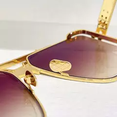 THE DAWN-Óculos De Sol De Luxo Masculino, Liga Marrom Dourada Preta, Design de Marca, Alta Qualidade, Moda Clássica, Pontes Duplas, UV400 - Wolf Magazine