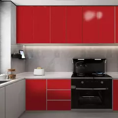 Imagem do Papel de parede impermeável e à prova de fogo auto-adesivo para Fogão, Pearlescent White Marble Contact Paper, Vinil, Peel e Stick Decor Adesivos