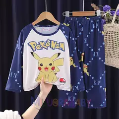 Conjunto de pijama infantil, calça de manga comprida, pulôver estampado, roupa caseira de duas peças, pijamas primavera e outono - loja online