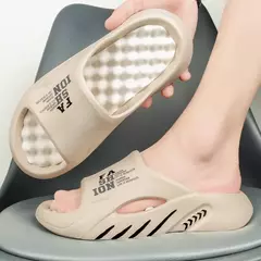 Imagem do Chinelos masculinos de massagem de verão, sandálias interiores ao ar livre, sapatos casuais de praia, chinelos macios, homens, tamanho grande 47
