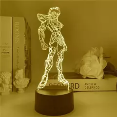 Saint Seiya Anime Figuras Lâmpada da noite, Cavaleiros do Zodíaco Action Figure, Decoração do Quarto, Luz Acrílica, Coleção Model Toy - Wolf Magazine
